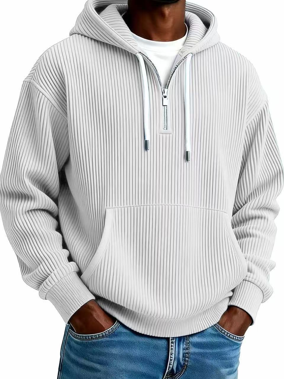 Mens Corduroy Hooded Sweatshirt