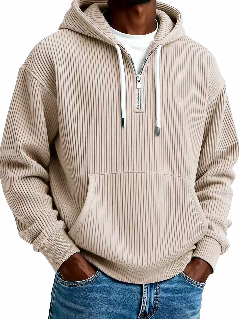 Mens Corduroy Hooded Sweatshirt