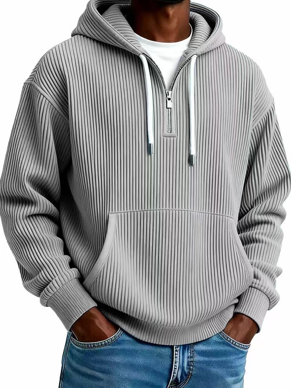 Mens Corduroy Hooded Sweatshirt