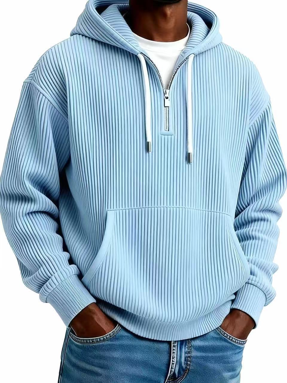 Mens Corduroy Hooded Sweatshirt