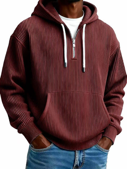 Mens Corduroy Hooded Sweatshirt