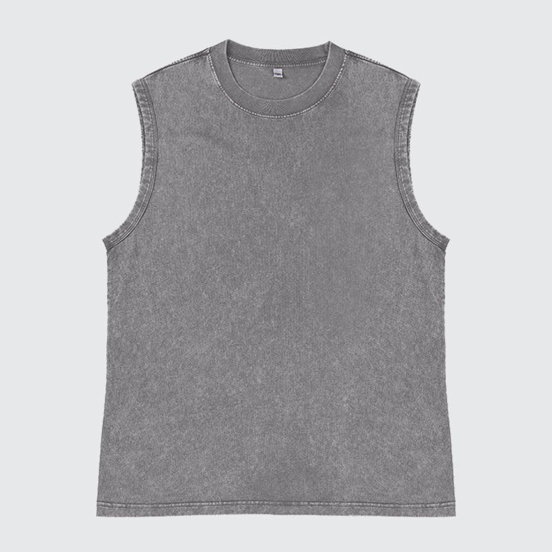 Mens Cotton Batik Washed Sleeveless Vest