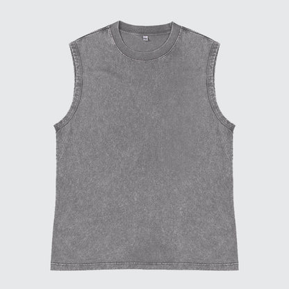 Mens Cotton Batik Washed Sleeveless Vest