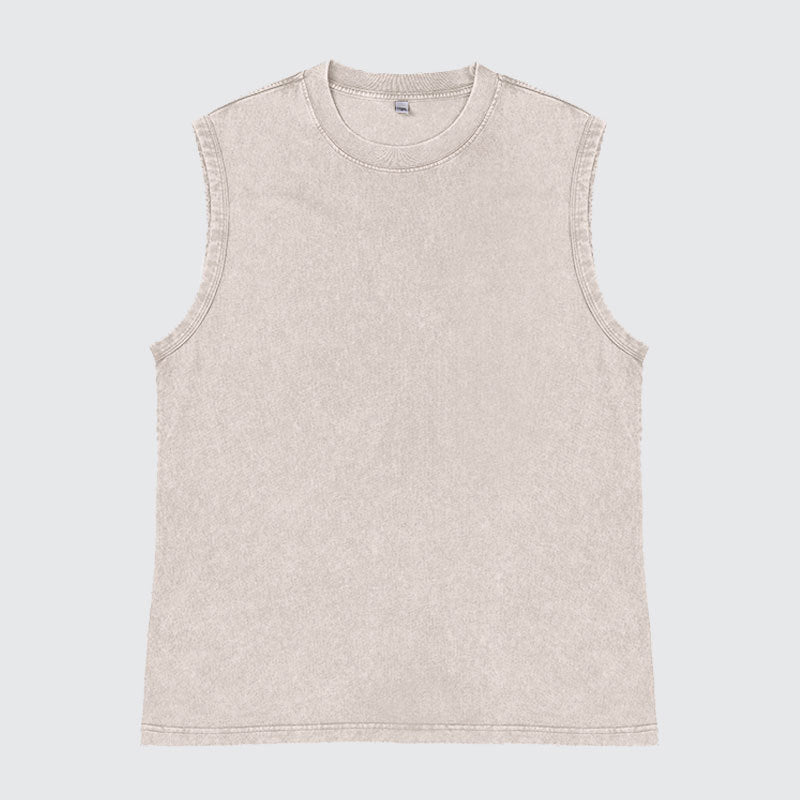 Mens Cotton Batik Washed Sleeveless Vest