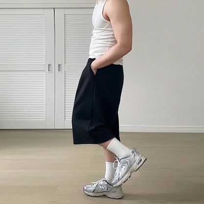Mens Cotton Cropped Casual Pants