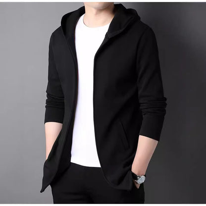 Mens Cotton Hooded Sweatshirt Jacket