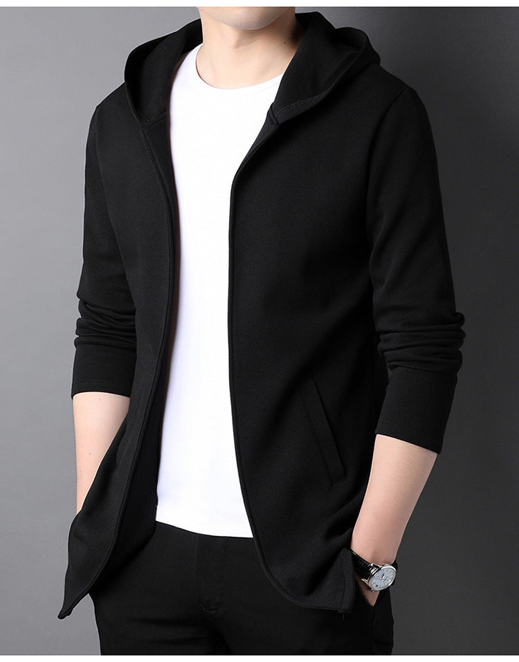 Mens Cotton Hooded Sweatshirt Jacket