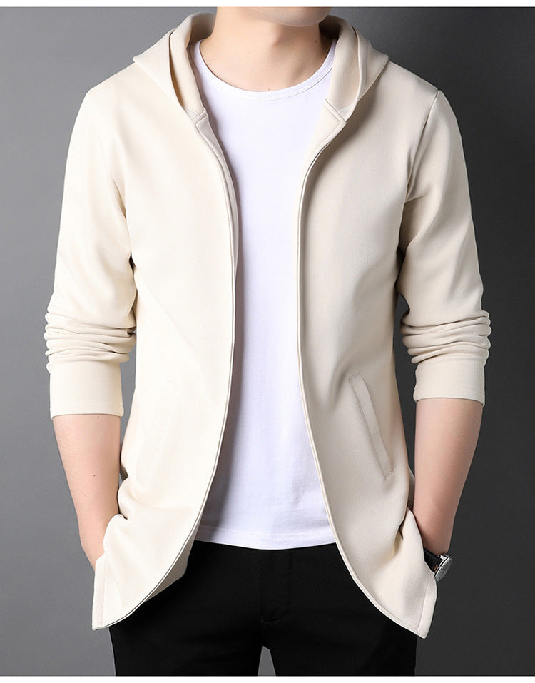 Mens Cotton Hooded Sweatshirt Jacket
