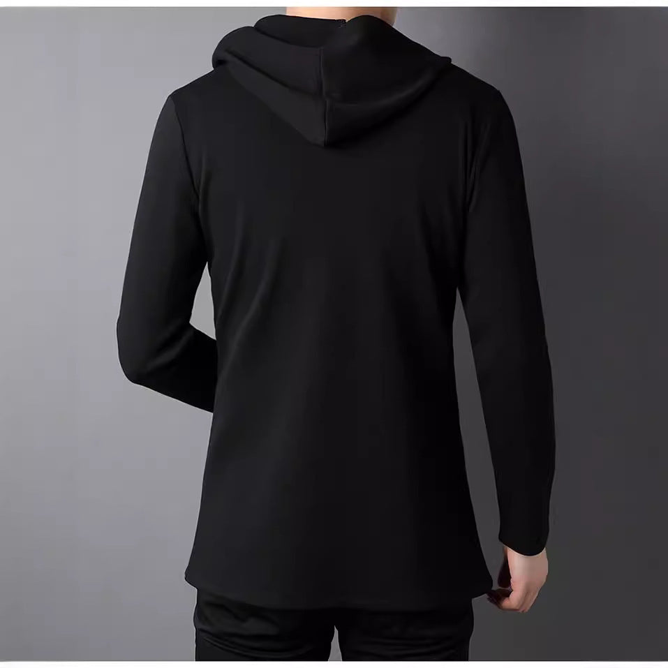 Mens Cotton Hooded Sweatshirt Jacket