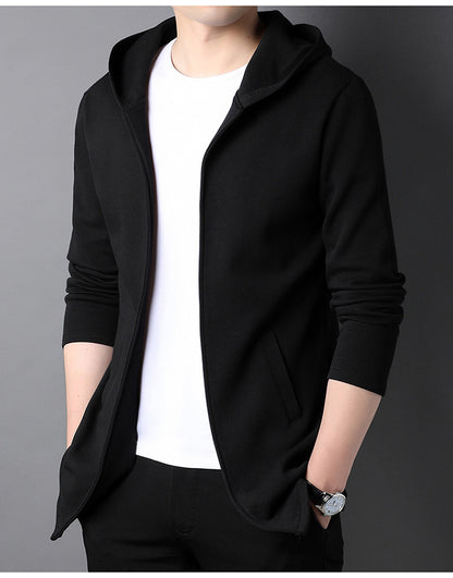 Mens Cotton Hooded Sweatshirt Jacket