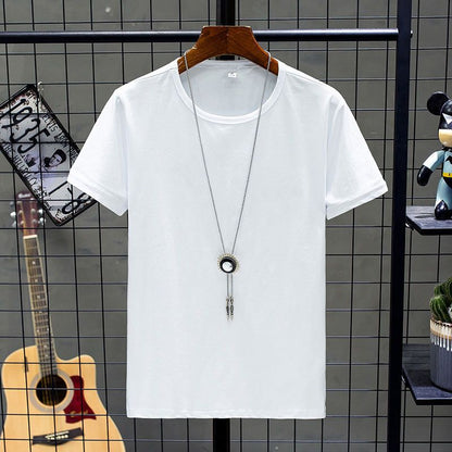 Mens Cotton Linen V-neck T-shirt