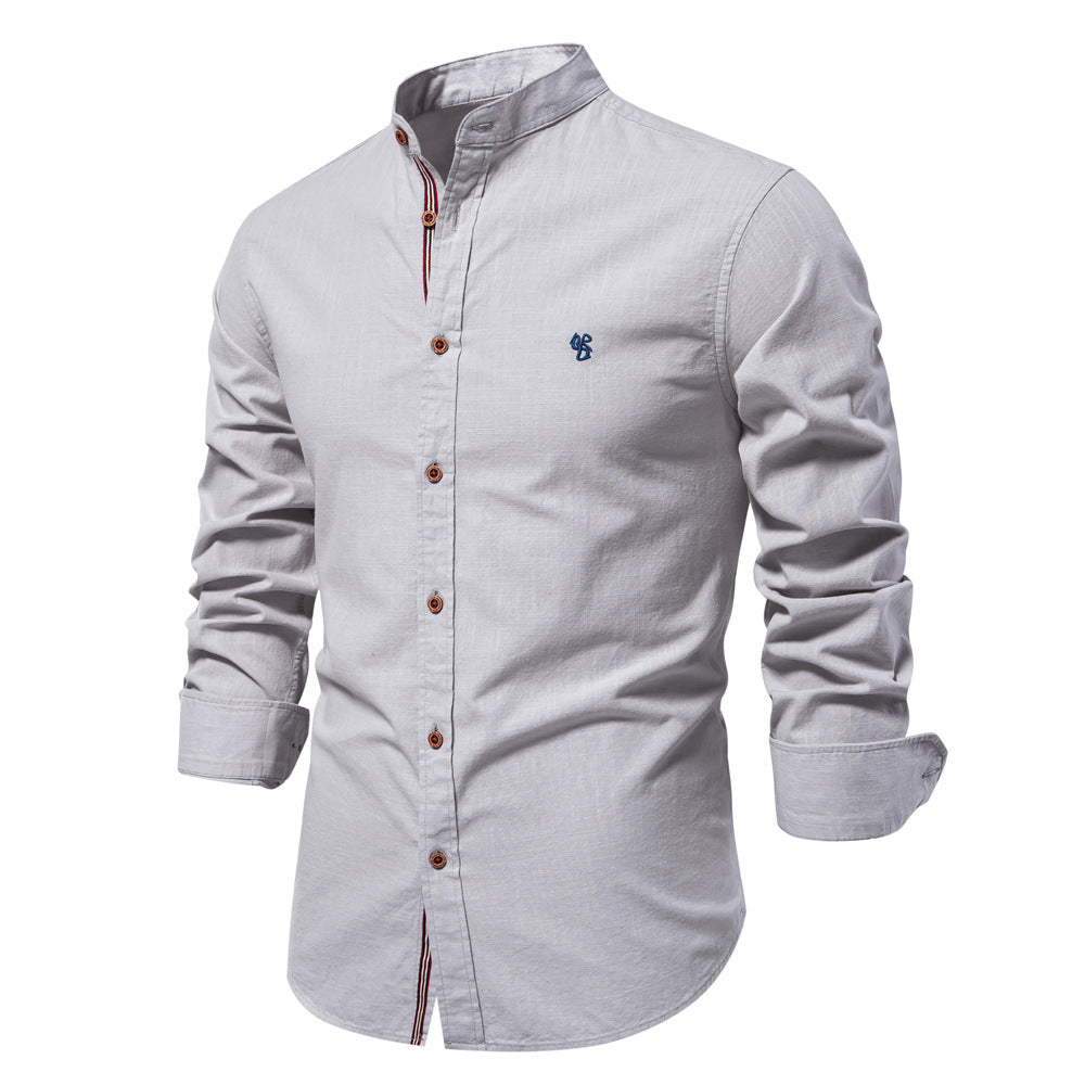 Mens Cotton Long Sleeve Casual Shirt
