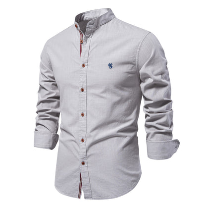 Mens Cotton Long Sleeve Casual Shirt