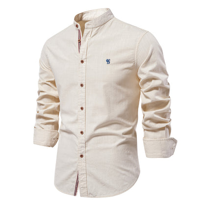 Mens Cotton Long Sleeve Casual Shirt