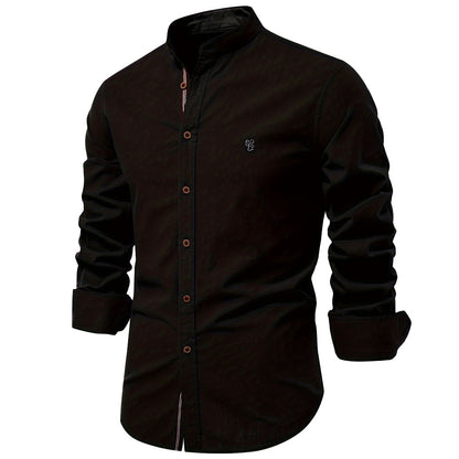 Mens Cotton Long Sleeve Casual Shirt