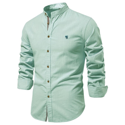 Mens Cotton Long Sleeve Casual Shirt