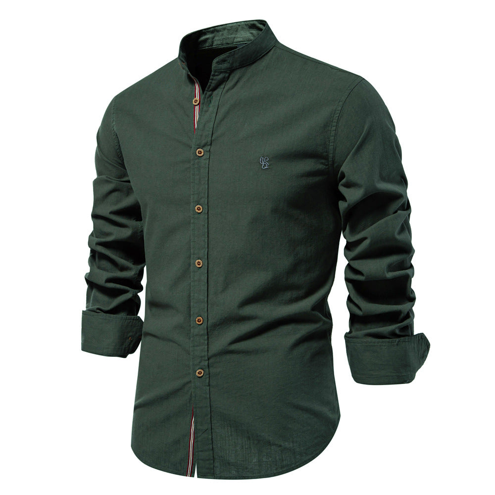 Mens Cotton Long Sleeve Casual Shirt