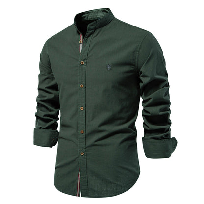 Mens Cotton Long Sleeve Casual Shirt