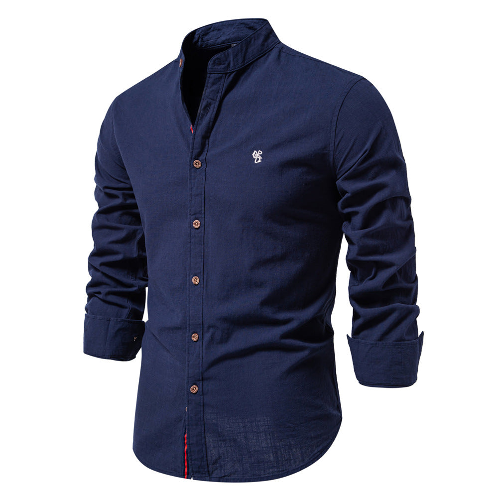 Mens Cotton Long Sleeve Casual Shirt