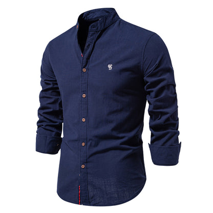 Mens Cotton Long Sleeve Casual Shirt