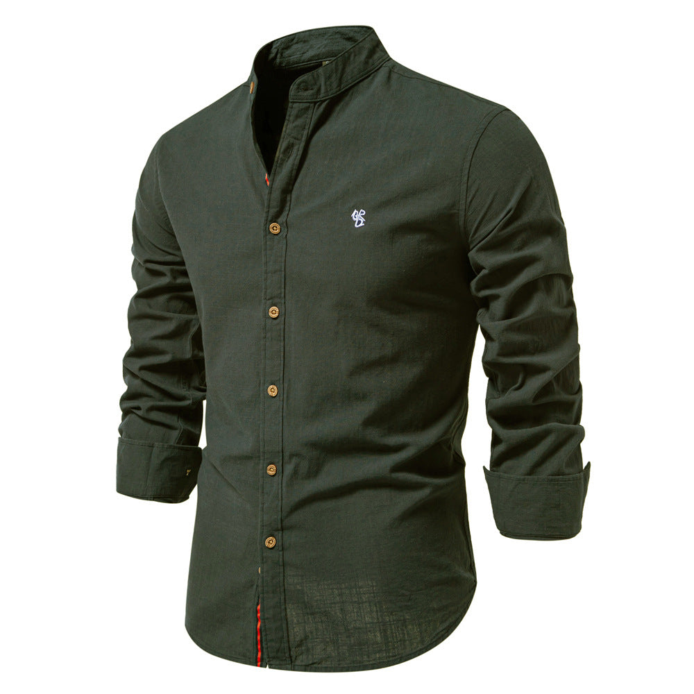 Mens Cotton Long Sleeve Casual Shirt