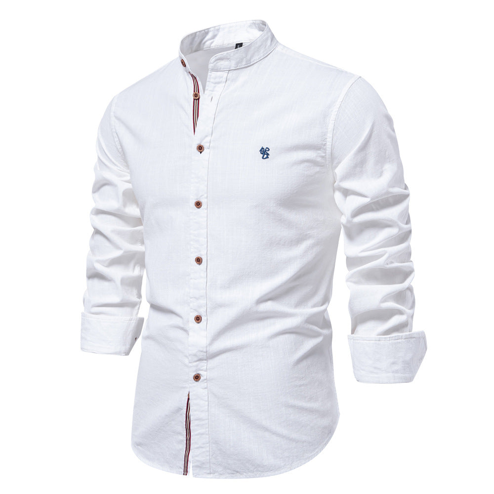 Mens Cotton Long Sleeve Casual Shirt