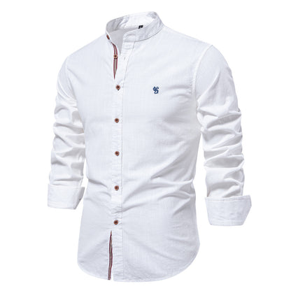 Mens Cotton Long Sleeve Casual Shirt