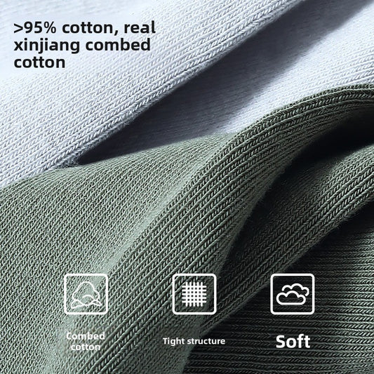 Mens Cotton Long Socks Antibacterial Deodorant