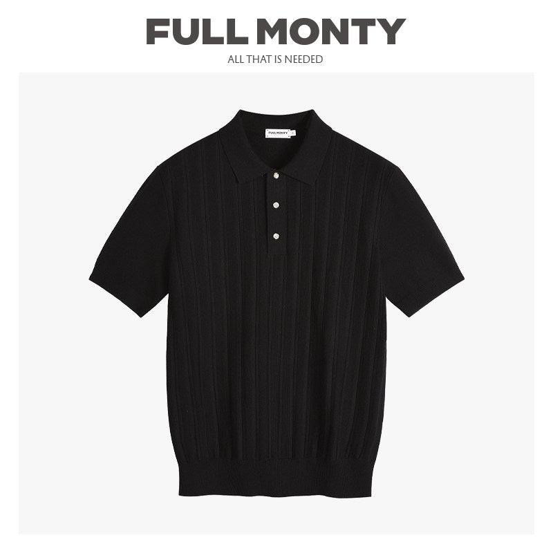 Mens Cotton Striped Polo Shirt