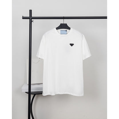 Mens Cotton T-Shirt with Metal Logo