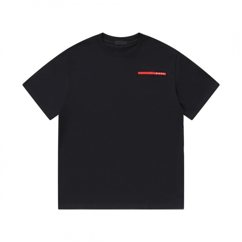 Mens Cotton T-Shirt with Metal Logo
