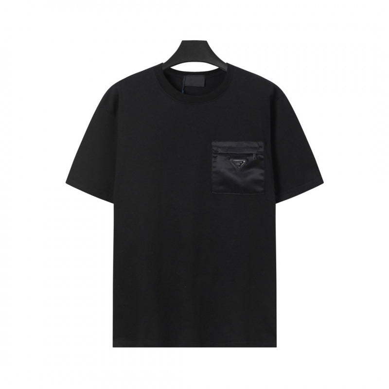 Mens Cotton T-Shirt with Metal Logo