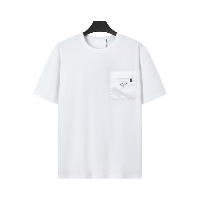 Mens Cotton T-Shirt with Metal Logo