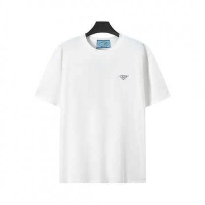 Mens Cotton T-Shirt with Metal Logo