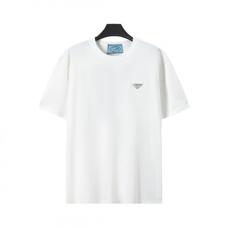 Mens Cotton T-Shirt with Metal Logo