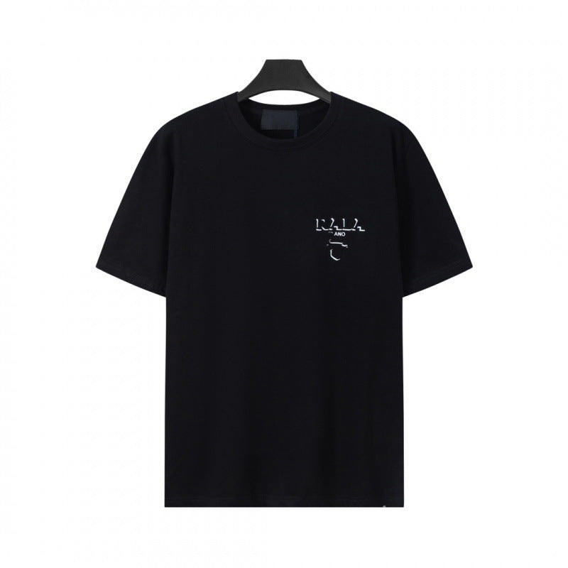 Mens Cotton T-Shirt with Metal Logo