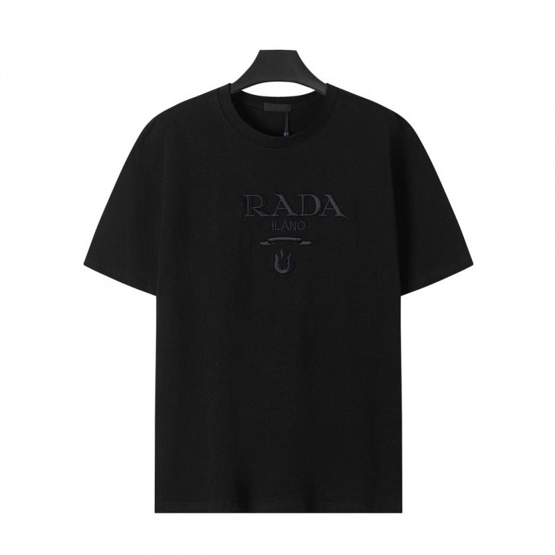 Mens Cotton T-Shirt with Metal Logo