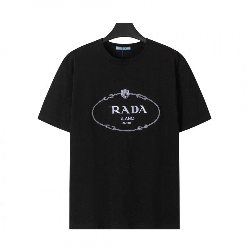 Mens Cotton T-Shirt with Metal Logo