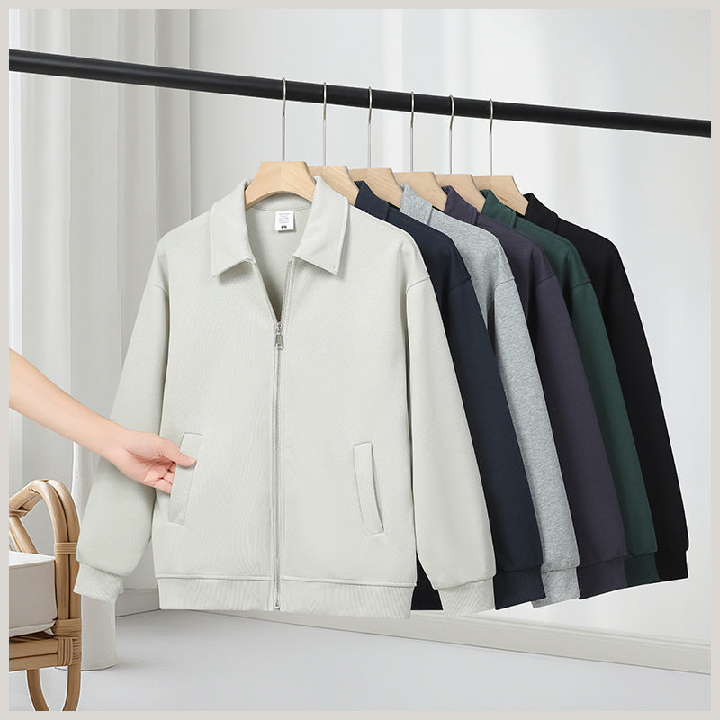 Mens Cotton Zippered Cardigan Jacket