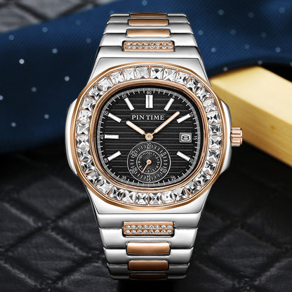 Mens Diamond Accent Quartz Watch