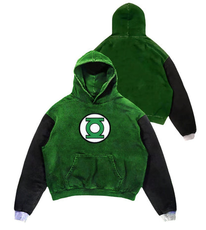 Mens Digital Print Hooded Long Sleeve Shirt