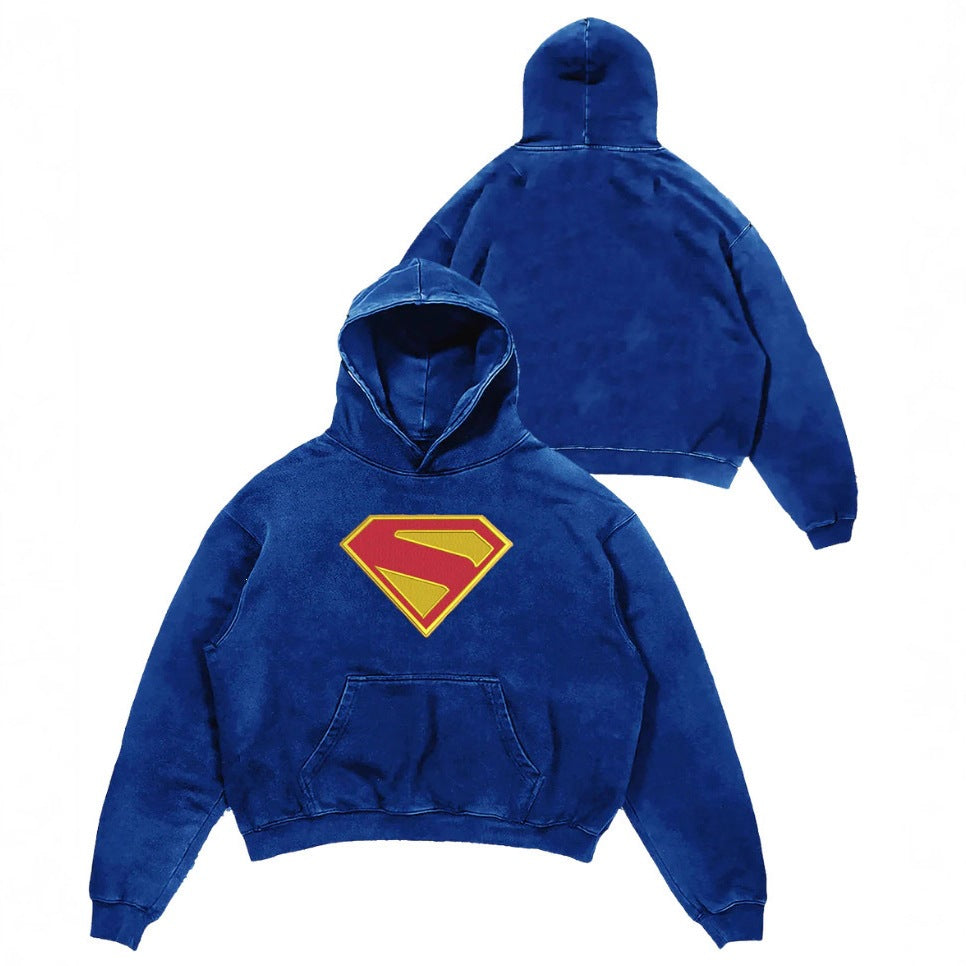 Mens Digital Print Hooded Long Sleeve Shirt