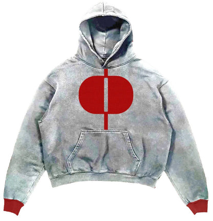 Mens Digital Print Hooded Long Sleeve Shirt