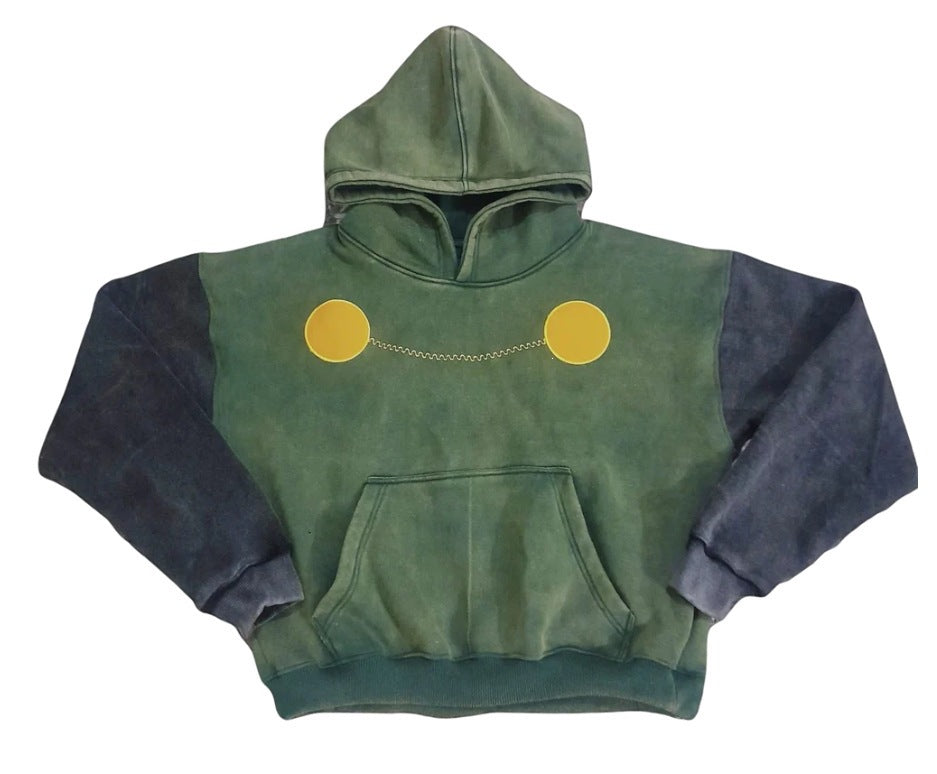 Mens Digital Print Hooded Long Sleeve Shirt
