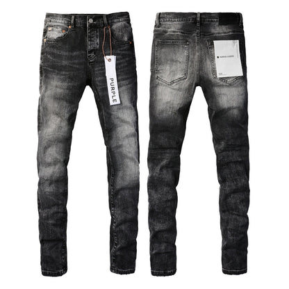 Mens Distressed Denim Jeans with Embroidery