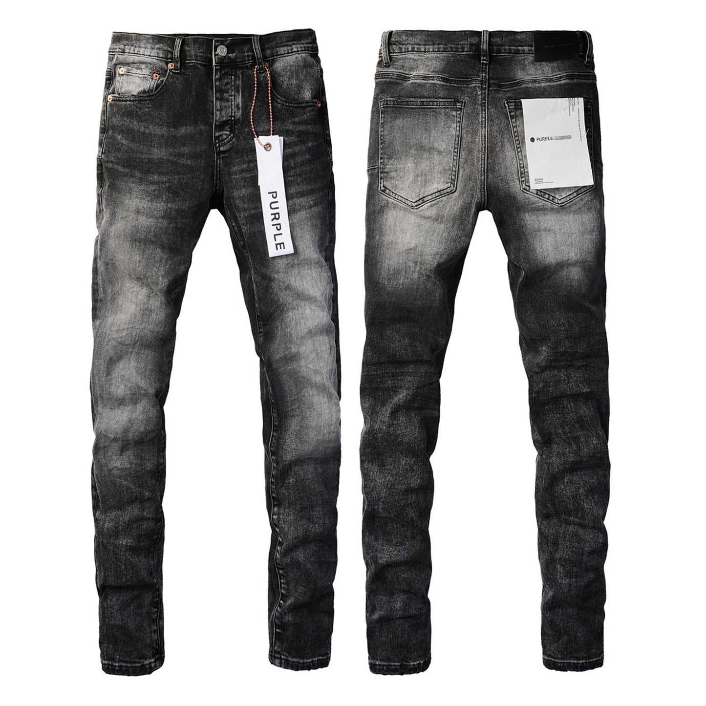 Mens Distressed Denim Jeans with Embroidery