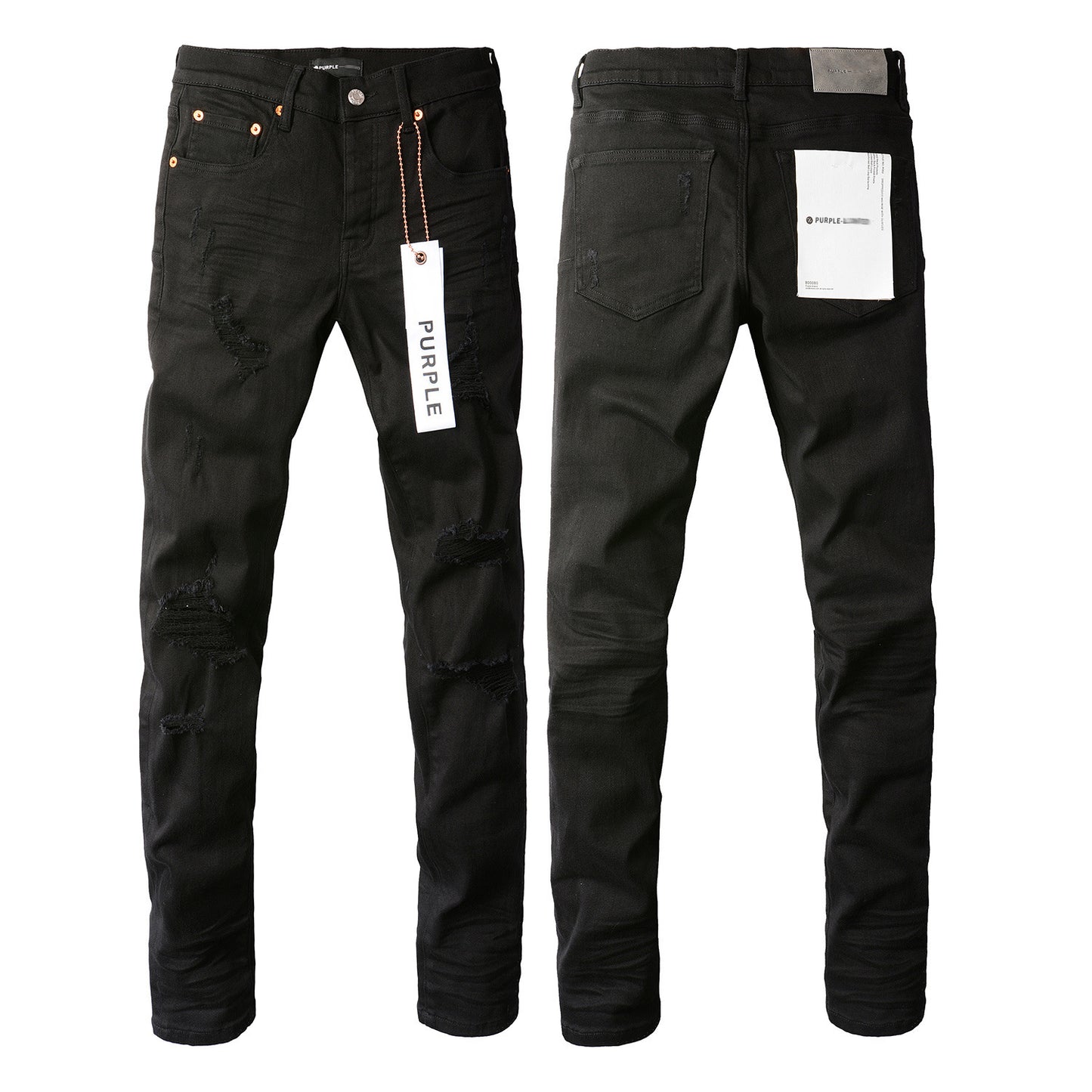 Mens Distressed Denim Jeans with Embroidery