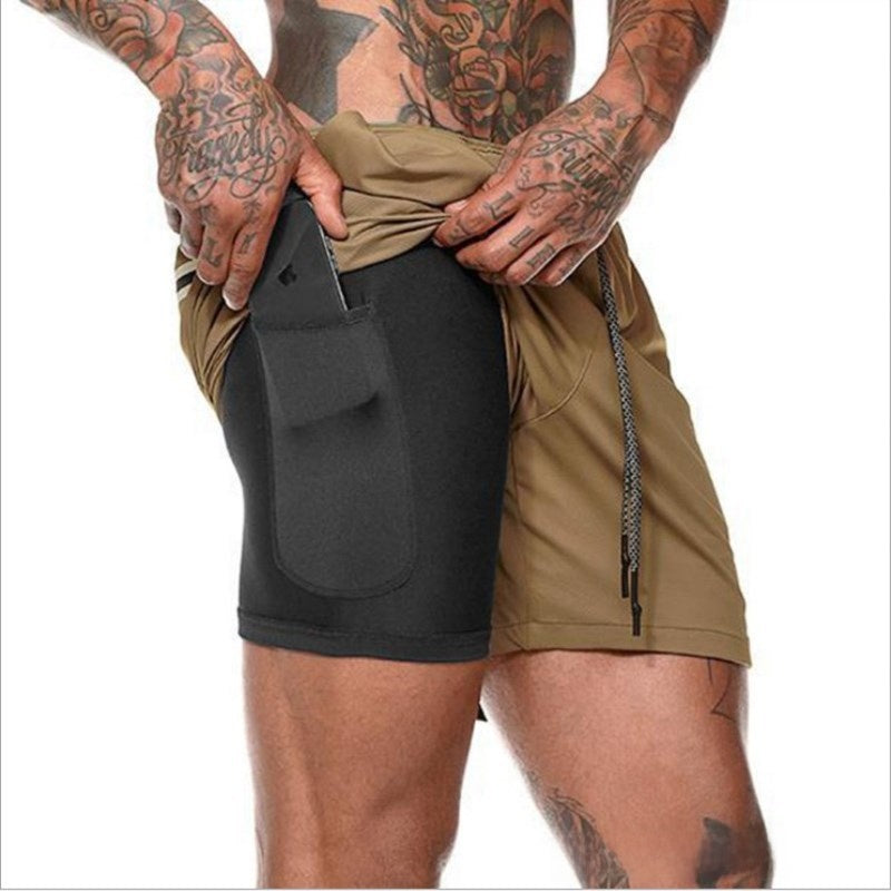 Mens Double Layer Basketball Shorts