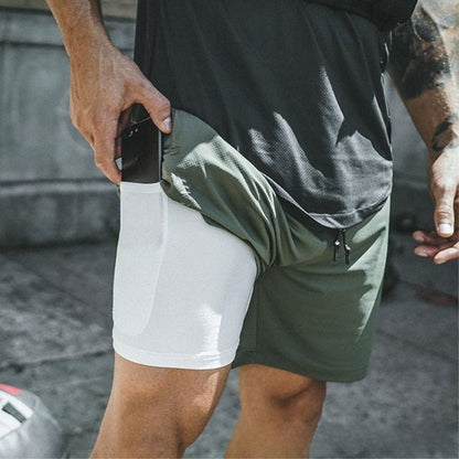 Mens Double Layer Basketball Shorts