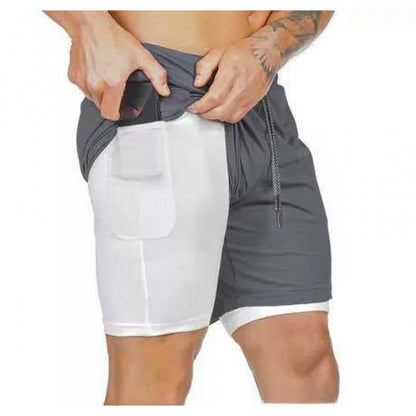 Mens Double Layer Basketball Shorts